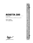 Apogee Rosetta 200 User`s guide