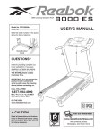 Reebok Fitness 8000 ES RBTL69908.0 User`s manual