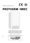 Protherm 100 Technical data