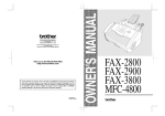 Brother PC-2800 Owner`s manual