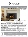 Regency Fireplace Products HZI390E Owner`s manual