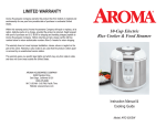 Aroma ARC-820SW Instruction manual