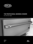 DCS Professional Warming Drawer WDT-30 Operating instructions