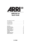 ARRI Arricam System User`s guide