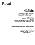 Royal 435dx Instruction manual