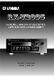 Yamaha RX-V2095 Owner`s manual