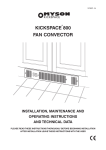 Myson Kickspace 800 Operating instructions