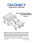 Cub Cadet 641 Operator`s manual