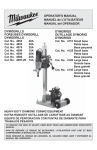 Milwaukee 4096 Operator`s manual