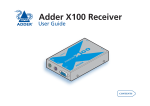 ADDER AdderLink X100 User guide