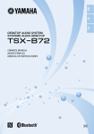 Yamaha TSX-B72 Owner`s manual