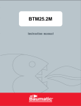 Baumatic BTM25.2M Instruction manual