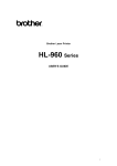 Brother HL-960 User`s guide