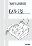 Brother FAX-575 Owner`s manual