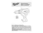 Milwaukee 2611-20 Operator`s manual