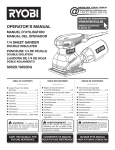 Ryobi S652DG Operator`s manual