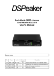 DSPeaker Anti-Mode 8033S-II User`s manual