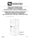 INSTALLATION INSTRUCTIONS COMMERCIAL STACKED