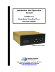 Audio international DVD-222-0x-x Specifications