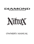 Diamond Amplification Nitrox Owner`s manual