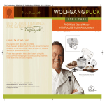 Wolfgang Puck BPSM0050A2 Operating instructions