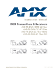 AMX AVB-TX-DGX-DVI-SC Fiber Instruction manual