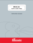Baumatic BR16.3A User manual