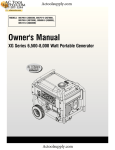 AC Tool Supply 005747-0 (XG8000E) Owner`s manual