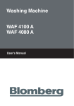 Blomberg WAF 4080 User`s manual