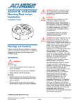 American Dynamics RAS916LS-1 Installation guide