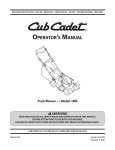 Cub Cadet 18M Operator`s manual