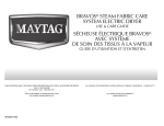 Maytag BRAVOS W10201176C Use & care guide