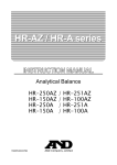 A&D HR-150A Specifications