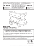 Mr. Heater HS175KT Operating instructions