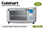 Cuisinart Compact Digital Toaster Oven Broiler TOB-100 Specifications