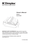 Dimplex DLG1058 Owner`s manual