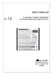 Alto L-12 User`s manual