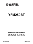 Yamaha YFM250BT Service manual