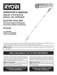 Ryobi RY43160 Operator`s manual
