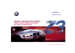 BMW Z3 roadster 3.0i Owner`s manual