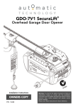 Automatic Technology GDO-9V1 SecuraLift Installation manual