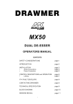 Drawmer MX50 Specifications