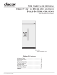 Dacor DYF42BIWS Product data