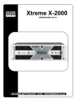 DAPAudio Xtreme X-2000 Product guide