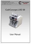 CashConcepts LXD 50 User manual