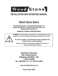 Wood Stone WS-BH-4343-RFG-W Operating instructions