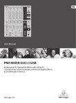 Behringer PRO MIXER DJX USB DJX900USB User manual