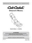 Cub Cadet CC 500 Operator`s manual