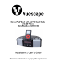 Vuescape Stereo iPod Dock with AM/FM Clock Radio with CD Player User`s guide