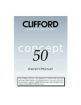 Clifford CONCEPT 10 Owner`s manual